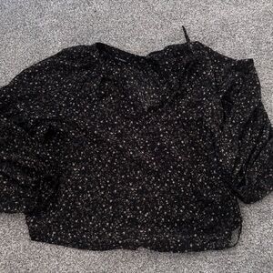 Blu Pepper Black Floral Blouse